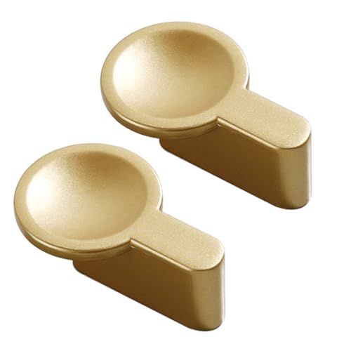 DSWZLQDXB 2 Stück Möbelgriffe Zinklegierung Küchenschrank Schubladengriff Europäischer Türknöpfe StangenKnöpfe Relinggriff Türknäufe Kommode Wohnzimmer (gold,Hole pitch 16mm) von DSWZLQDXB