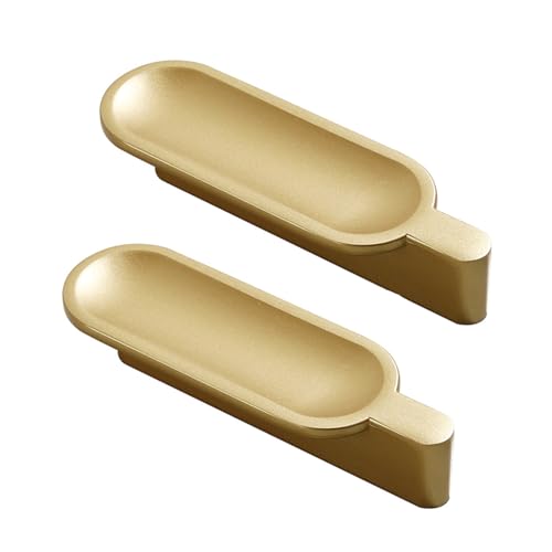 DSWZLQDXB 2 Stück Möbelgriffe Zinklegierung Küchenschrank Schubladengriff Europäischer Türknöpfe StangenKnöpfe Relinggriff Türknäufe Kommode Wohnzimmer (gold,Hole pitch 64mm) von DSWZLQDXB