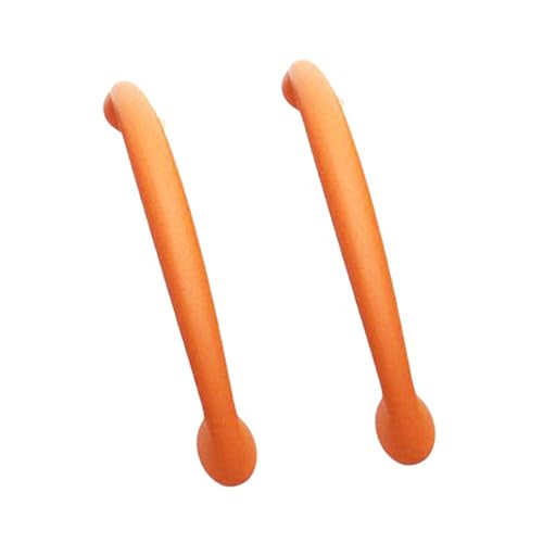 DSWZLQDXB 2 Stück Möbelgriffe Zinklegierung Schrankgriffe Gewölbte Brückenform Küchengriffe Bunte Türdrücker Möbelknöpfe Mehrfarbig Türklinken Zieht Griffe für Schubladen (orange,Hole Distance 64mm) von DSWZLQDXB