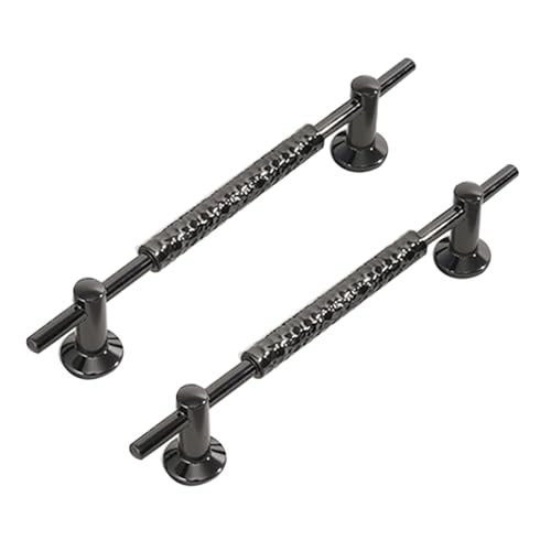 DSWZLQDXB 2 Stück SchrankKnöpfe knäufe Ziehgriffe Möbelgriffe Zinklegierung Weinschrankgriffe Schublade Türgriff für Kleiderschrank,Schlafzimmer,Kommode Kabinett (Hole pitch 192mm,Black) von DSWZLQDXB