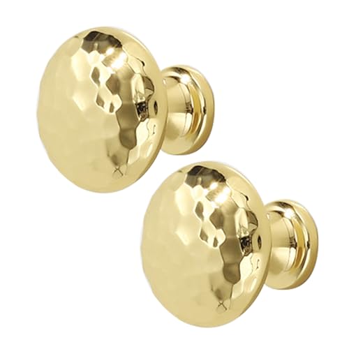 DSWZLQDXB 2 Stück SchrankKnöpfe knäufe Ziehgriffe Möbelgriffe Zinklegierung Weinschrankgriffe Schublade Türgriff für Kleiderschrank,Schlafzimmer,Kommode Kabinett (Single hole,gold) von DSWZLQDXB