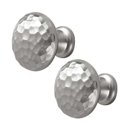 DSWZLQDXB 2 Stück SchrankKnöpfe knäufe Ziehgriffe Möbelgriffe Zinklegierung Weinschrankgriffe Schublade Türgriff für Kleiderschrank,Schlafzimmer,Kommode Kabinett (Single hole,silver) von DSWZLQDXB