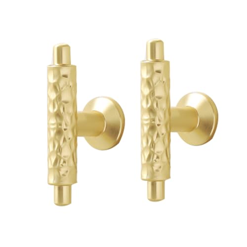 DSWZLQDXB 2 Stück SchrankKnöpfe knäufe Ziehgriffe Möbelgriffe Zinklegierung Weinschrankgriffe Schublade Türgriff für Kleiderschrank,Schlafzimmer,Kommode Kabinett (T-Single hole,copper) von DSWZLQDXB