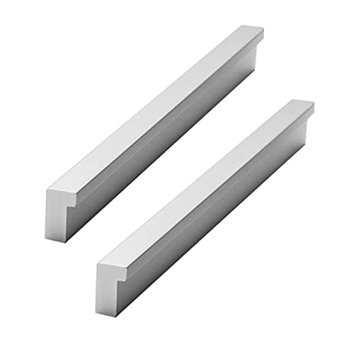 2 Stück Türgriff Aluminiumlegierung Möbelgriffe L Form Küchenschrank Schrank Zugknöpfe Kommode Schubladengriff Stangengriff Küchenschrank Ziehgriffe Knauf,Silber (Total length 1000mm) von DSWZLQDXB