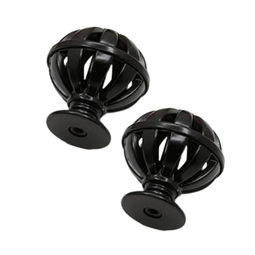 DSWZLQDXB 2 Stück Türgriff antiken Stil mit durchbrochenem Vogelkäfig-Design SchrankKnöpfe Retro knäufe Ziehgriffe Möbelgriffe Zinklegierung Schublade kugelförmig für Kleiderschrank (Black) von DSWZLQDXB