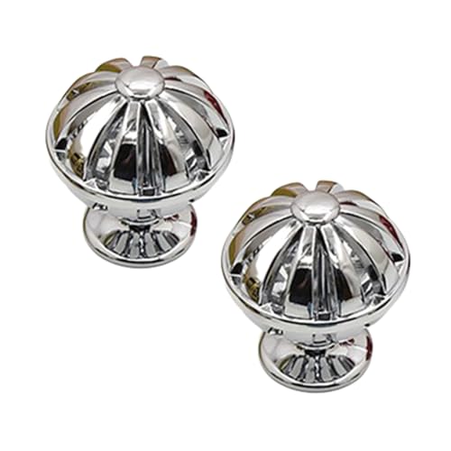 DSWZLQDXB 2 Stück Türgriff antiken Stil mit durchbrochenem Vogelkäfig-Design SchrankKnöpfe Retro knäufe Ziehgriffe Möbelgriffe Zinklegierung Schublade kugelförmig für Kleiderschrank (Bright chrome) von DSWZLQDXB