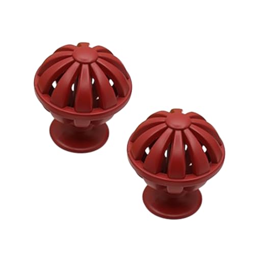 DSWZLQDXB 2 Stück Türgriff antiken Stil mit durchbrochenem Vogelkäfig-Design SchrankKnöpfe Retro knäufe Ziehgriffe Möbelgriffe Zinklegierung Schublade kugelförmig für Kleiderschrank (Red) von DSWZLQDXB