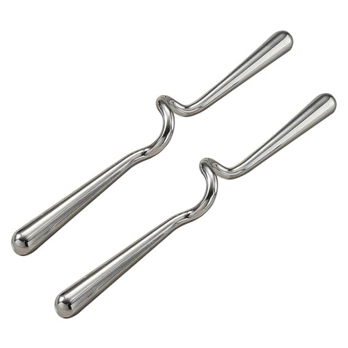 DSWZLQDXB 2 Stücke Möbelgriffe Zinklegierung,Stangengriff Wellenförmiges Design Türgriff SchubladenKnöpfe für Küchenschränke Schrank,Kleiderschrank Zieht Griffe (Hole spacing 128mm,chrome) von DSWZLQDXB