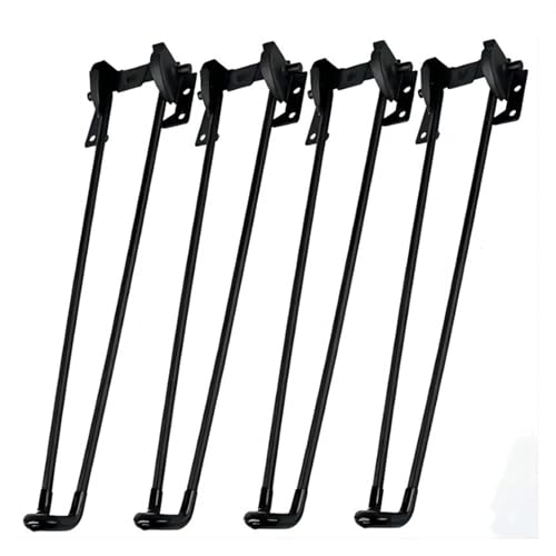 DSWZLQDXB 4 Stück Outdoor klappbar Haarnadel Tischbeine,Stealth Möbelfüße,Computer Schreibtisch Tischbeine,U-förmig abnehmbar Eisen Tischbeine Möbel Hardware,Aufbewahrungsfüße,Schwarz (51cm) von DSWZLQDXB
