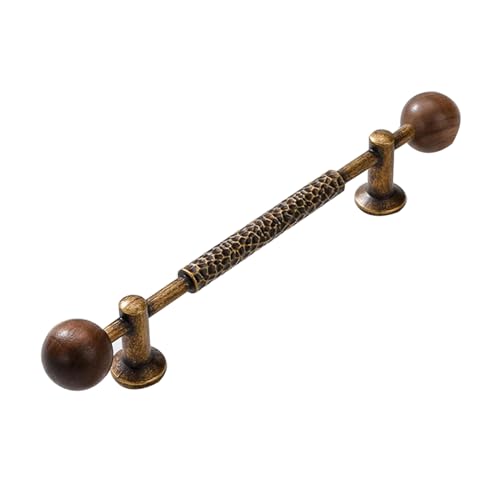 DSWZLQDXB Möbelgriffe Zinklegierung Schublade Türgriff mit Walnussball SchrankKnöpfe knäufe Ziehgriffe für Kleiderschrank,Schlafzimmer,Kommode Kabinett (Hole pitch 96mm,bronze) von DSWZLQDXB