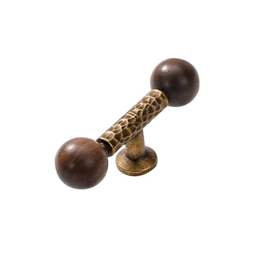 DSWZLQDXB Möbelgriffe Zinklegierung Schublade Türgriff mit Walnussball SchrankKnöpfe knäufe Ziehgriffe für Kleiderschrank,Schlafzimmer,Kommode Kabinett (Single hole,bronze) von DSWZLQDXB