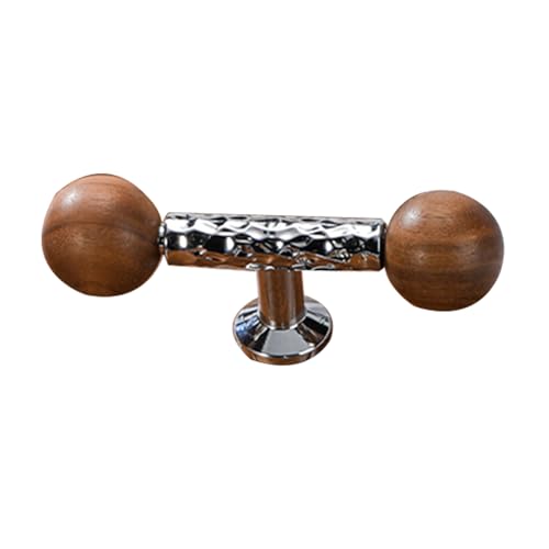 DSWZLQDXB Möbelgriffe Zinklegierung Schublade Türgriff mit Walnussball SchrankKnöpfe knäufe Ziehgriffe für Kleiderschrank,Schlafzimmer,Kommode Kabinett (Single hole,silver) von DSWZLQDXB