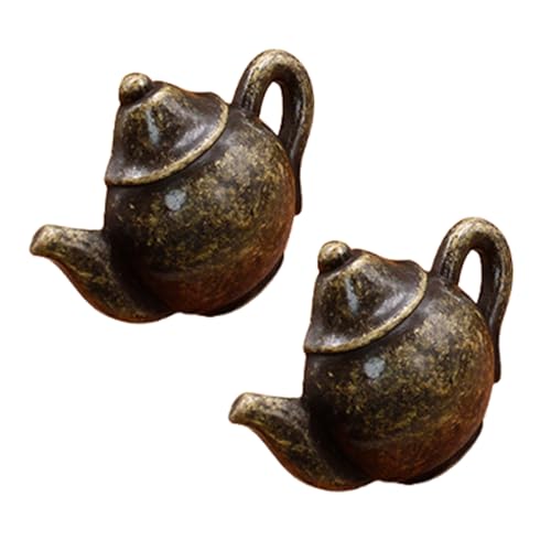 DSWZLQDXB Möbelknöpfe Teekannen-Design Zinklegierung griff Selbstklebende Scheunentorgriff Kleberückseite Schublade Türklinken Schranktürgriffe Inneneinrichtung,2 Stück (Antique bronze) von DSWZLQDXB