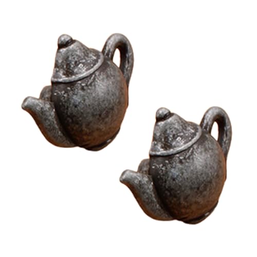 DSWZLQDXB Möbelknöpfe Teekannen-Design Zinklegierung griff Selbstklebende Scheunentorgriff Kleberückseite Schublade Türklinken Schranktürgriffe Inneneinrichtung,2 Stück (Antique silver) von DSWZLQDXB