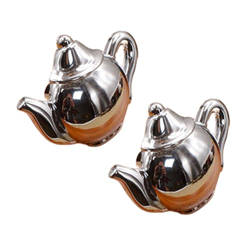 DSWZLQDXB Möbelknöpfe Teekannen-Design Zinklegierung griff Selbstklebende Scheunentorgriff Kleberückseite Schublade Türklinken Schranktürgriffe Inneneinrichtung,2 Stück (Bright chrome) von DSWZLQDXB