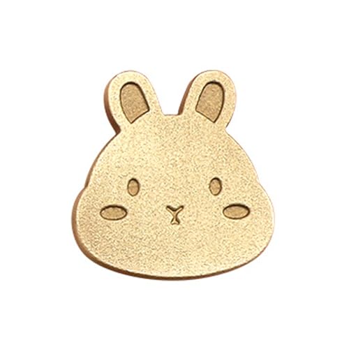 DSWZLQDXB Schrankknöpfe Reines Kupfer Türknöpfe für Kinder Bunte Möbelgriffe Kaninchen-Design SchubladeKnauf Messing für Schränke,Innentüren,Wohnzimmer (Brushed copper) von DSWZLQDXB