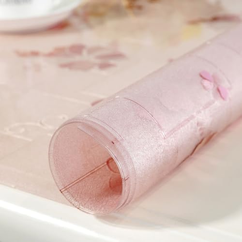 Tischfolie mit Blumen Bedruckt Dicke 1mm,Transparente Tischschutz Texture Blütenform,Schutzfolie abwischbar,PVC Tischdecken rutschfeste,Durchsichtige Schreibtisch,Tischmatte Ölbeständig (D,50x100cm) Tischfolie mit Blumen Bedruckt Dicke 1mm,Transparente Tischschutz Texture Blütenform,Schutzfolie abwischbar,PVC Tischdecken rutschfeste,Durchsichtige Schreibtisch,Tischmatte Ölbeständig (D,50x100cm) von DSWZLQDXB