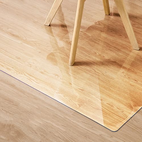 Unterlage für Hartboden transparenter Bodenschutz Stärke 1.5 mm Bodenschutzmatte Teppichbodenschutz rechteckig PVC Matte Schutzmatte für Hartböden Büro,Küche (35x70cm) von DSWZLQDXB