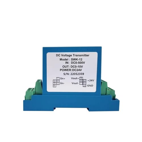SWK-12 Gleichspannungssender 200 V/220 V/380 V/465 V/500 V/1000 V Wandlereingang 4–20 mA 0–10 V RS485-Ausgang AC/DC220 V Netzteil Industrial Electrical sensor (Color : Dc0-5v Output, Size : DC0-200V von DSXJEZNJ