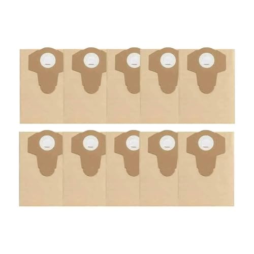 20L 30L Nass- Und Trockensauger 5/10 Stück Staubbeutel, Kompatibel Mit Einhell, BT-VC1250S/BT-VC1250/20 Li S-Solo/TC-VC 18 Papierstaubfangbeutel(20L-10PCS) von DSXPZBGED