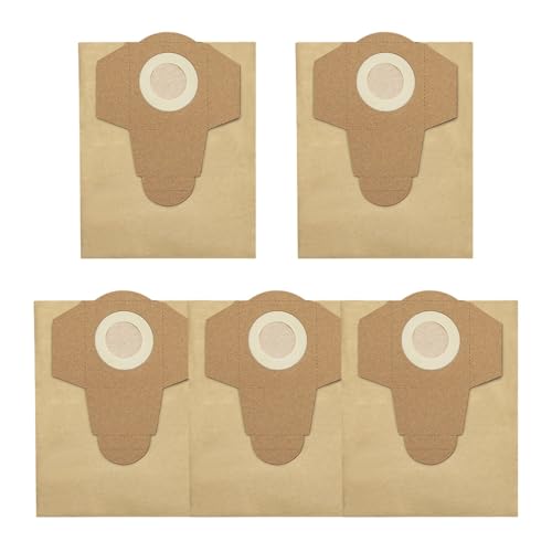 5/10er-Pack, Kompatibel Mit Einhell, Staubfangbeutel 20 L, Kompatibel Mit Einhell, Nass-Trockensauger, For TC-VC 1815 S, For TC-VC 1812S, TC-VC 1812/1S(5 PACK) von DSXPZBGED
