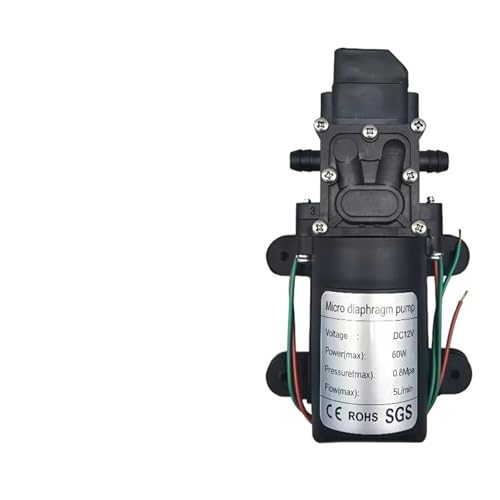 60W Viertel DC12V Selbstansaugende Sprühpumpe Druckerhöhung Rücklaufmembranpumpe Druckmembranpumpe Effizientes Arbeiten(Type A) von DSXPZBGED