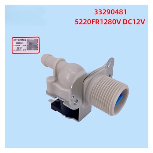 Wassereinlassventil, Kompatibel Mit LG, Waschmaschine 5220FR1280V, Einzelkopf-Wassereinlass-Magnetventil, DC12V-Zubehör von DSXPZBGED