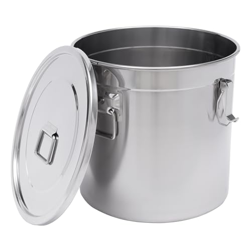 DSYOGX Edelstahl Behälter mit Deckel, 33L Eimer Luftdichter Edelstahltank Edelstahleimer Aufbewahrungseimer Küche Getreidebehälter für Aufbewahrung von verschiedenen Trockenen/Feuchten Gegenständen DSYOGX Edelstahl Behälter mit Deckel, 33L Eimer Luftdichter Edelstahltank Edelstahleimer Aufbewahrungseimer Küche Getreidebehälter für Aufbewahrung von verschiedenen Trockenen/Feuchten Gegenständen von DSYOGX