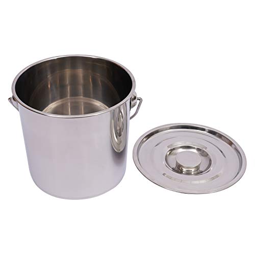 DSYOGX 20L Eimer mit Deckel, Edelstahl Luftdichter Kanister Kücheneimer Futtereimer Milcheimer Edelstahleimer für Küche Industrie Gastronomie und zu Hause von DSYOGX