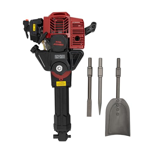 DSYOGX Handheld Benzinbagger, 52CC 2-Takt Tragbaren Bagger für Gartenbäume, 1900W Handgeführte Abbruchhammer Stemmhammer mit Schaufel von DSYOGX