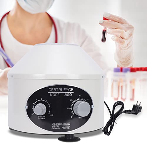 DSYOGX Tischzentrifuge Medizinisch Labor Elektrisch Zentrifuge Laborzentrifuge 4000RPM 6x 20ml Winkelrotor Blutzentrifuge Mini Zentrifuge Maschine von DSYOGX