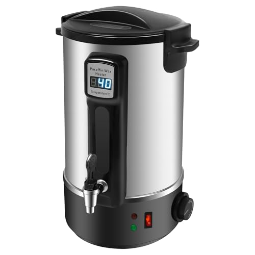 DSYOGX - Wachsschmelzer für Kerzen, 8L Kommerzielles Wachsschmelzofen, 1100W Edelstahlkörper Wachsschmelztopf zur Kerzenherstellung mit Ausguss, Einstellbare Temperatur Kerzenwachsschmelzer DSYOGX - Wachsschmelzer für Kerzen, 8L Kommerzielles Wachsschmelzofen, 1100W Edelstahlkörper Wachsschmelztopf zur Kerzenherstellung mit Ausguss, Einstellbare Temperatur Kerzenwachsschmelzer von DSYOGX