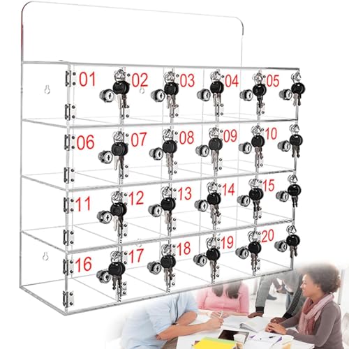 DSYYNAY Aufbewahrungsfach für Handy, Wandschrank für Handy, Handyhalterung, Acryl-Box (20 Slots) von DSYYNAY