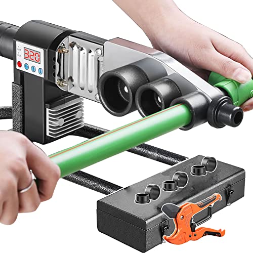 DSYYNAY Rohrschmelzschweißmaschine, Kunststoffrohr-Schweißmaschine, mit Schere und Gehäuse, zum Schweißen (20-32 mm/20-63 mm) Ppr/PE/PP(32#) von DSYYNAY