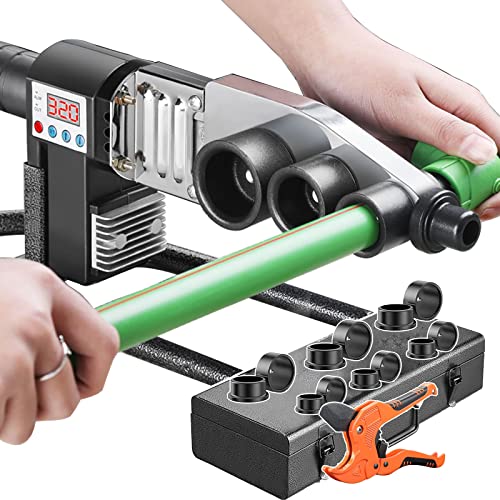 DSYYNAY Rohrschmelzschweißmaschine, Kunststoffrohr-Schweißmaschine, mit Schere und Gehäuse, zum Schweißen (20-32 mm/20-63 mm) Ppr/PE/PP(63#) von DSYYNAY