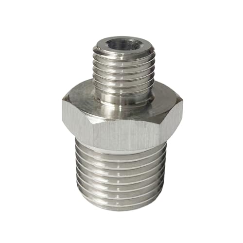 DSZUJTYROP 1/2" BSPT to M16x1.5mm Male 304 Stainless Steel Hex Nipple High Pressure Pipe Fitting Reducer Connector DSZUJTYROP 1/2" BSPT to M16x1.5mm Male 304 Stainless Steel Hex Nipple High Pressure Pipe Fitting Reducer Connector von DSZUJTYROP