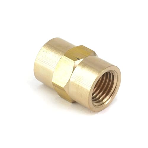 DSZUJTYROP 1/4" NPT- 3/8" NPT Female Hex Nipple Equal Reducer Brass Pipe Fitting Connector Adapter Water Gas Oil Fuel DSZUJTYROP 1/4" NPT- 3/8" NPT Female Hex Nipple Equal Reducer Brass Pipe Fitting Connector Adapter Water Gas Oil Fuel von DSZUJTYROP