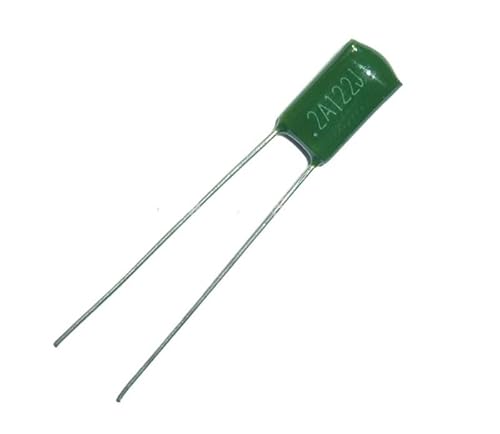 DSZUJTYROP 100pcs Mylar Film Capacitor 100V 2A122J 1200pF 1.2nF 2A122 5% Polyester Film Capacitor von DSZUJTYROP