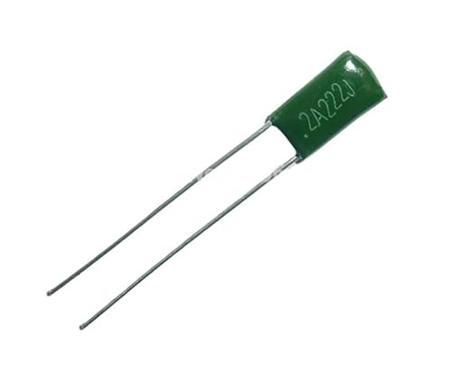 DSZUJTYROP 100pcs Mylar Film Capacitor 100V 2A222J 2200pF 2.2nF 2A222 5% Polyester Film Capacitor von DSZUJTYROP