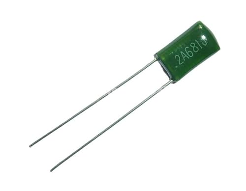 DSZUJTYROP 100pcs Mylar Film Capacitor 100V 2A681J 680pF 0.68nF 2A681 5% Polyester Film Capacitor von DSZUJTYROP