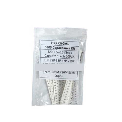 DSZUJTYROP 16values*20pcs=320pcs 0805 SMD Capacitor Assorted kit 10pF-475M Component DIY Samples kit von DSZUJTYROP