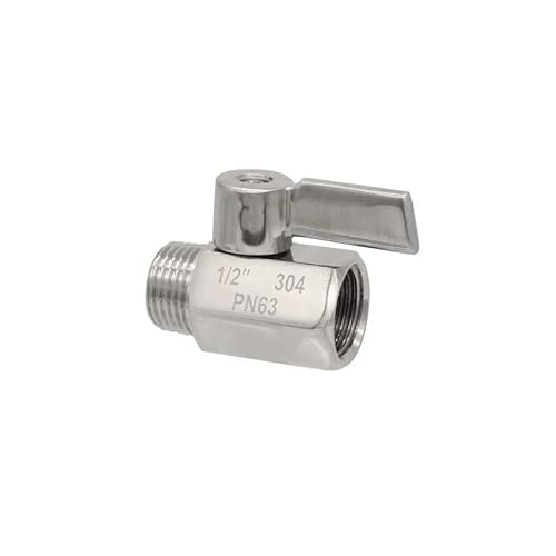 DSZUJTYROP 1PC 3/8" BSP Female-Male Thread 304 Stainless Steel Ball Valve von DSZUJTYROP