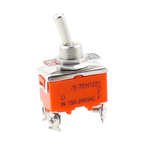 DSZUJTYROP 1PCS E-TEN1221 4Pin SPST 4 Terminal ON-Off 15A 250V Toggle Switch Rocker Switch The Power Switch E-Ten 1221 Orange(E-TEN1221) von DSZUJTYROP