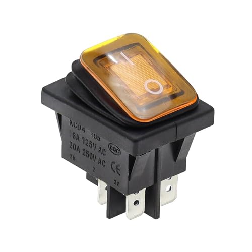 DSZUJTYROP 1PCS KCD2 ON-Off 4Pin Yellow Light Heavy Duty Sealed Auto Boat Marine Rocker Switch with LED 15A 16A 20A 250V DSZUJTYROP 1PCS KCD2 ON-Off 4Pin Yellow Light Heavy Duty Sealed Auto Boat Marine Rocker Switch with LED 15A 16A 20A 250V von DSZUJTYROP
