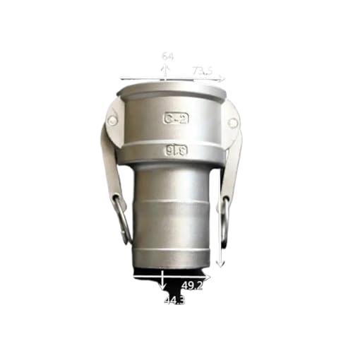 DSZUJTYROP 2" Hosetail Barb x Socket Type C Camlock Quick Disconnect Coupling 316 Stianless Cam Groove DSZUJTYROP 2" Hosetail Barb x Socket Type C Camlock Quick Disconnect Coupling 316 Stianless Cam Groove von DSZUJTYROP