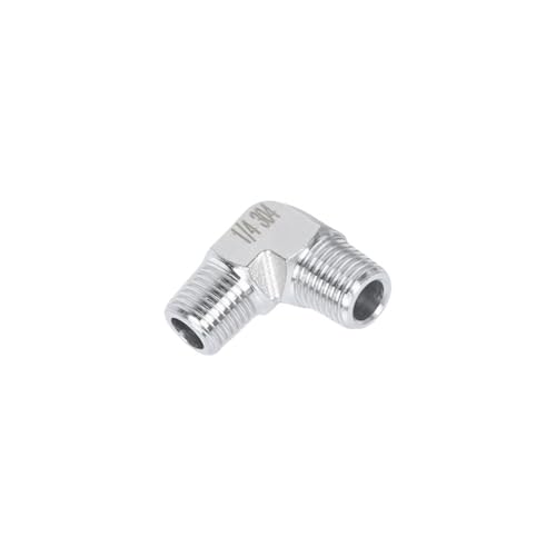 DSZUJTYROP 304 Stainless Steel High Pressure Forged Pipe Fitting Connector - 1/8" BSP Elbow Male-Male DSZUJTYROP 304 Stainless Steel High Pressure Forged Pipe Fitting Connector - 1/8" BSP Elbow Male-Male von DSZUJTYROP
