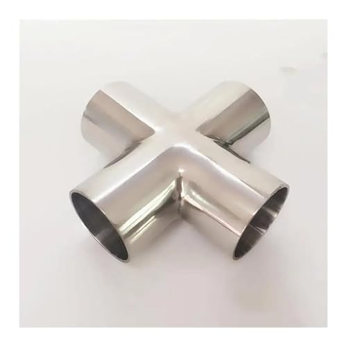 DSZUJTYROP 51mm 2" Pipe OD Butt Welding Cross 4 Ways Splitter SUS 304 Stainless Steel Fitting Spliter Homebrew Beer Wine von DSZUJTYROP