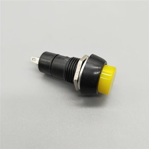 DSZUJTYROP 6Pcs 12mm PBS-11A Self-Locking Push Button Yellow Switch 3A 250V AC 2pin DSZUJTYROP 6Pcs 12mm PBS-11A Self-Locking Push Button Yellow Switch 3A 250V AC 2pin von DSZUJTYROP
