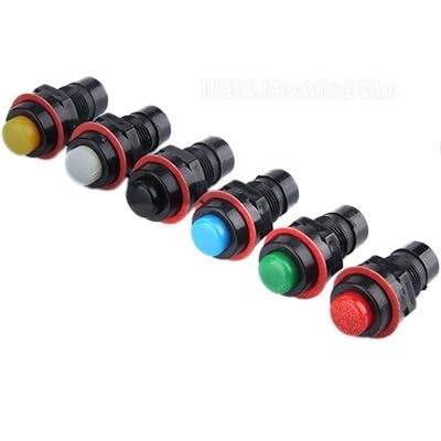 DSZUJTYROP 6Pcs DS-213 2Pin Color Mixing Push Button Switch 10mm Self Reset Miniature 1A 125V 3A 250V DSZUJTYROP 6Pcs DS-213 2Pin Color Mixing Push Button Switch 10mm Self Reset Miniature 1A 125V 3A 250V von DSZUJTYROP