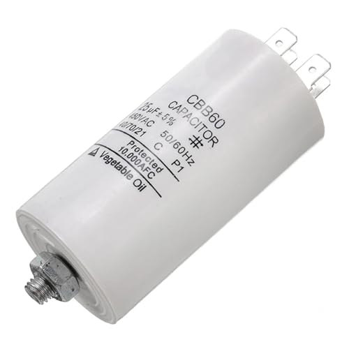 DSZUJTYROP CBB60 Starting Capacitor 25uF Electronic Starter Capacitor 50 / 60Hz 450VAC with M8 Screw for Motor/Washing Machine Motor DSZUJTYROP CBB60 Starting Capacitor 25uF Electronic Starter Capacitor 50 / 60Hz 450VAC with M8 Screw for Motor/Washing Machine Motor von DSZUJTYROP